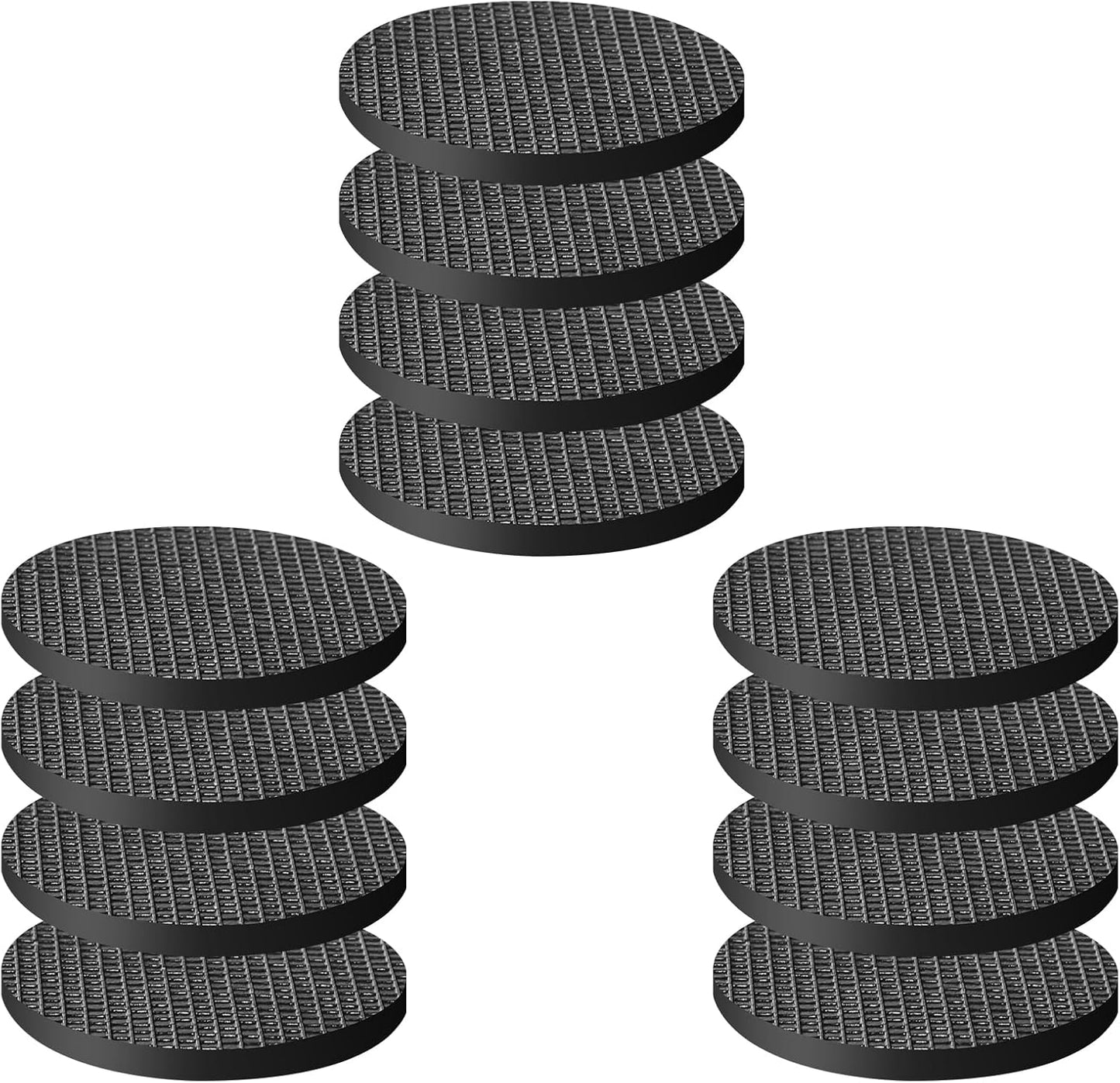 CHUNZEXI Non Slip Furniture Pads - 12 Premium Furniture Grippers Self Adhesive Rubber Furniture Feet, Anti Slide Furniture Hardwood Floor Protector for Keep Couch Stoppers (3 inch Round)