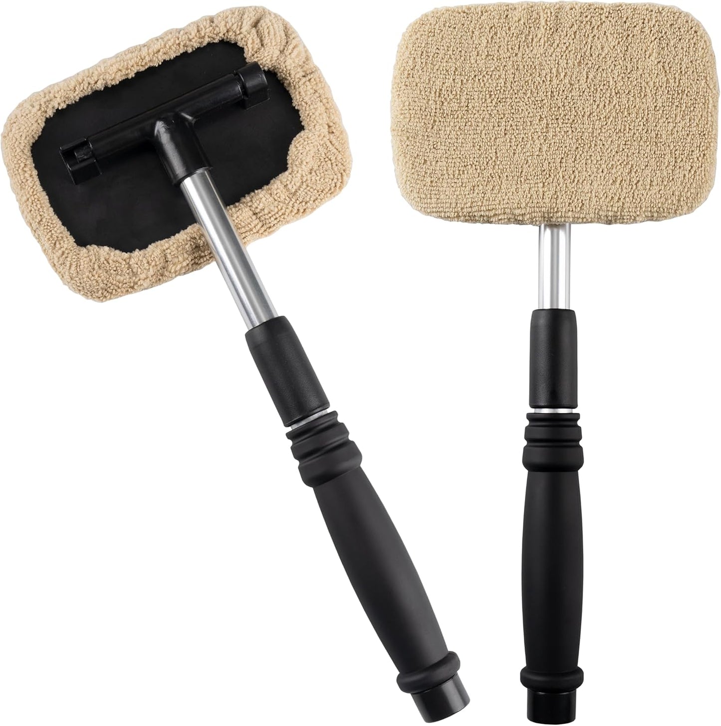 POLYTE Premium Lint Free Microfiber Cleaning Covers for Windshield Cleaning Tool, Fits 4x6 inch Plate (Blue/Gray/Teal, 6 Pack)