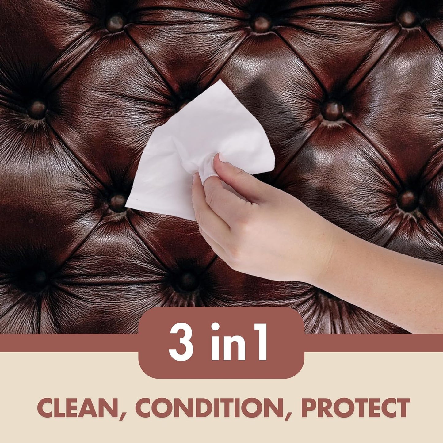 Swanky Leather Wipes - Leather Cleaner and Conditioner for Purses, Shoes, Furniture Polish & Car Seats, Prevents Fading & Cracking, Restores Softness & Shine - Canister, 200 Count