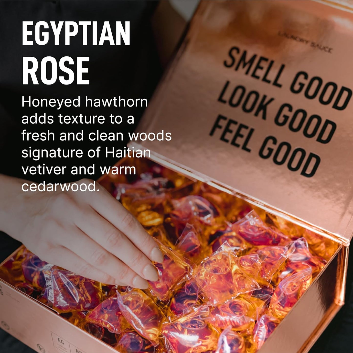 Laundry Sauce - Luxury Scented Laundry Detergent Pods & Scent Booster Bundle (Egyptian Rose), Premium Laundry Washing Pods with High-End, Sophisticated Fragrances - Dye Free & HE Compatible