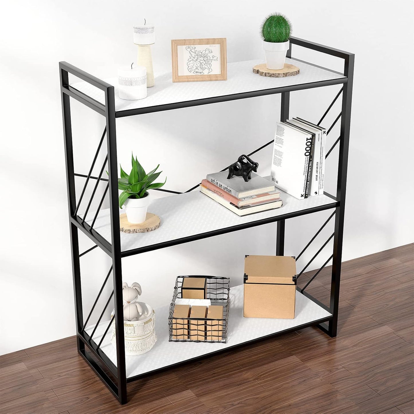 White Shelf Liner Kitchen Cabinet Liners Refrigerator Liners Waterproof & Oil-Proof Kitchen Cupboard Liner Drawer Mats EVA Material Non Adhesive Washable Fridge Liner for Shelves 35.4 x 236.2 Inches