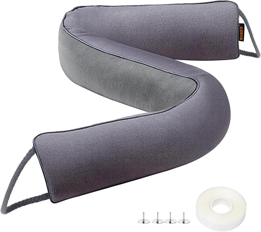 MAGZO Door Draft Stopper, 34 Inch Under Door Draft Blocker Noise Stopper, Weighted Wind Blocker