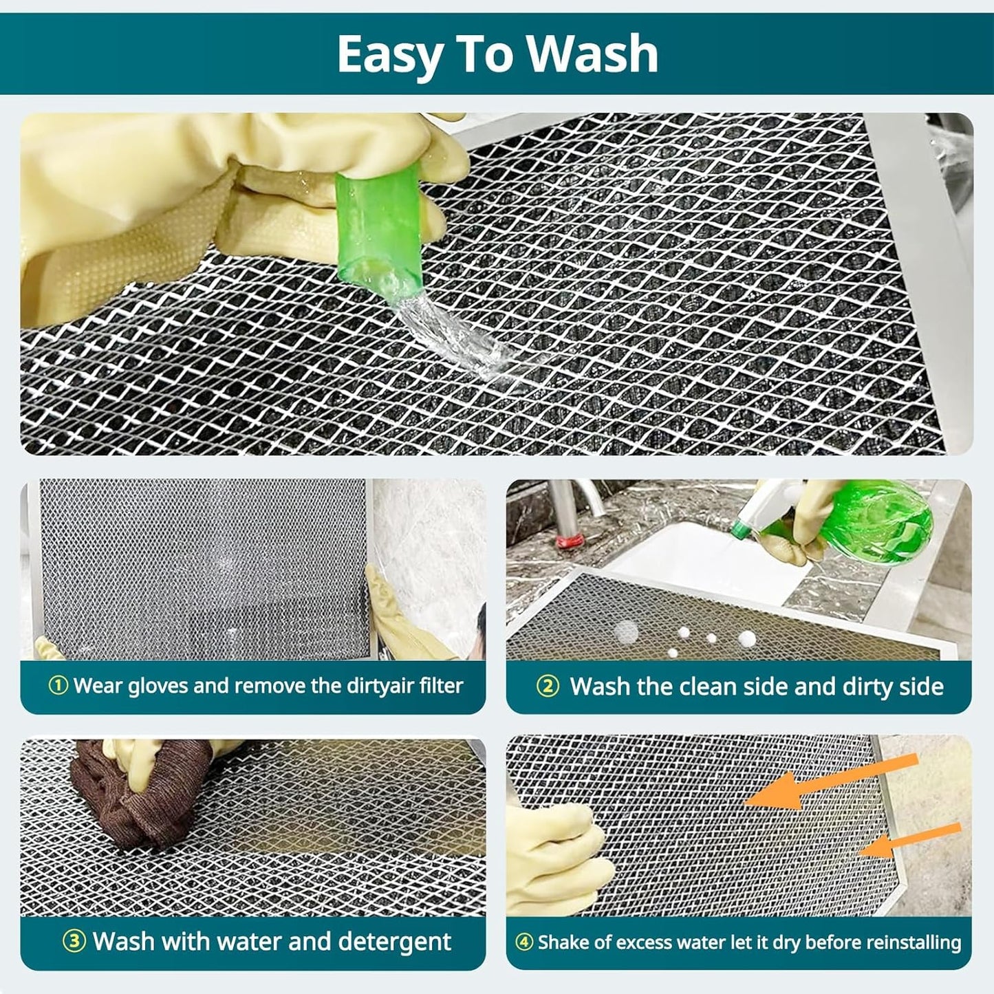 Torjim 24x30x1 MERV8 Washable Reusable Electrostatic Air Filter, AC/HVAC Furnace Filter, Permanent Air Filter, Breathe Fresher, Easy Install