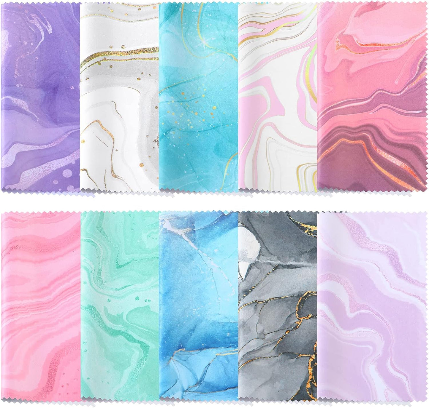 Sinmoe 20 Pcs Microfiber Cleaning Cloth Cute Marble Design Microfiber Cloth Soft Gifts Multicolor Glasses Cleaner Wipes for Eyeglasses Camera Lens Cell Phone Screens Glasses, 6 x 6 Inches