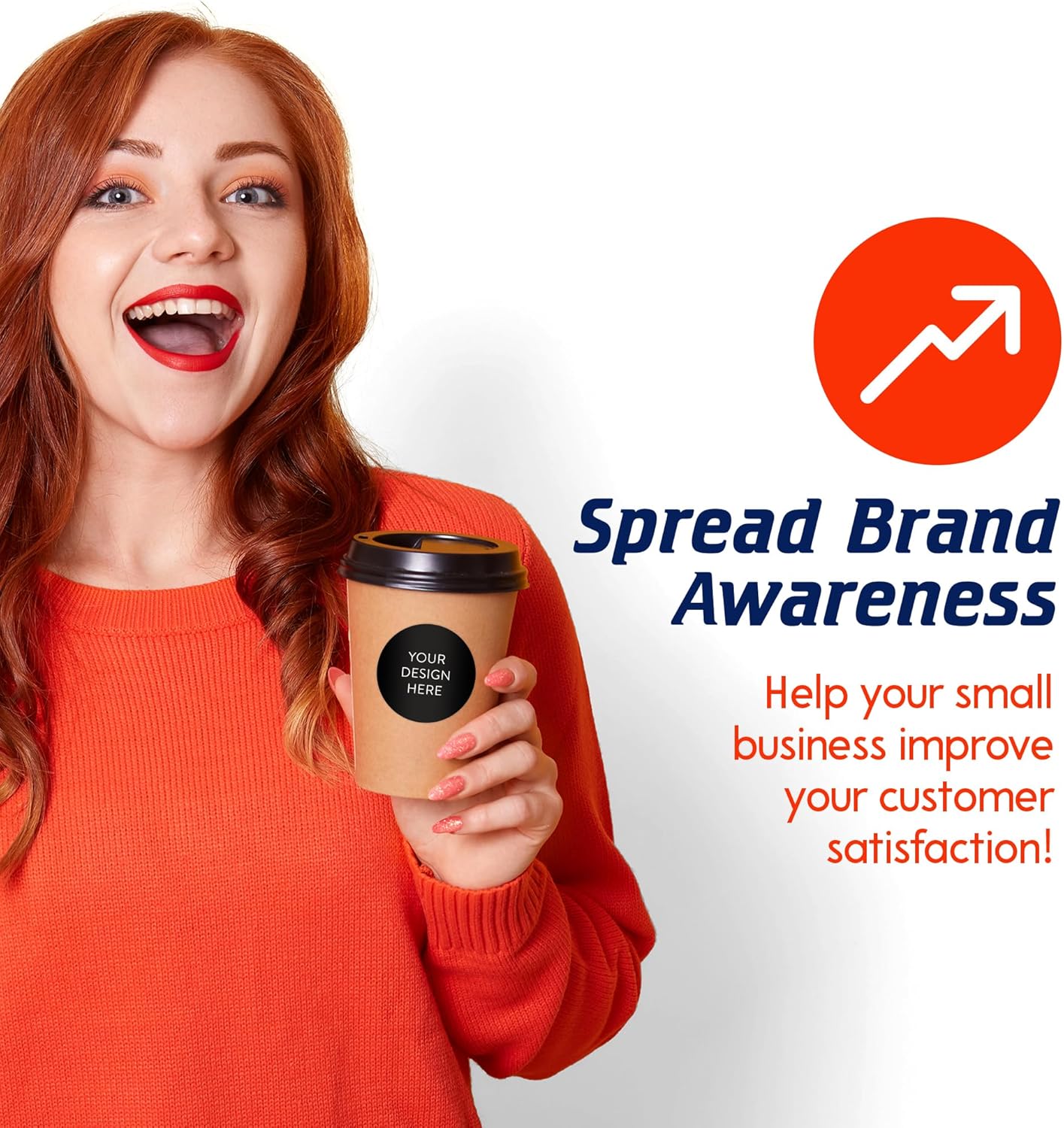 5-1000 Custom Vinyl Stickers - Upload Your own Image, Text, Design, Logo - Personalized Logo Labels for Handmade, Packaging, Bottle, Jars, Candle, Brand Stickers (Black, 2x2)