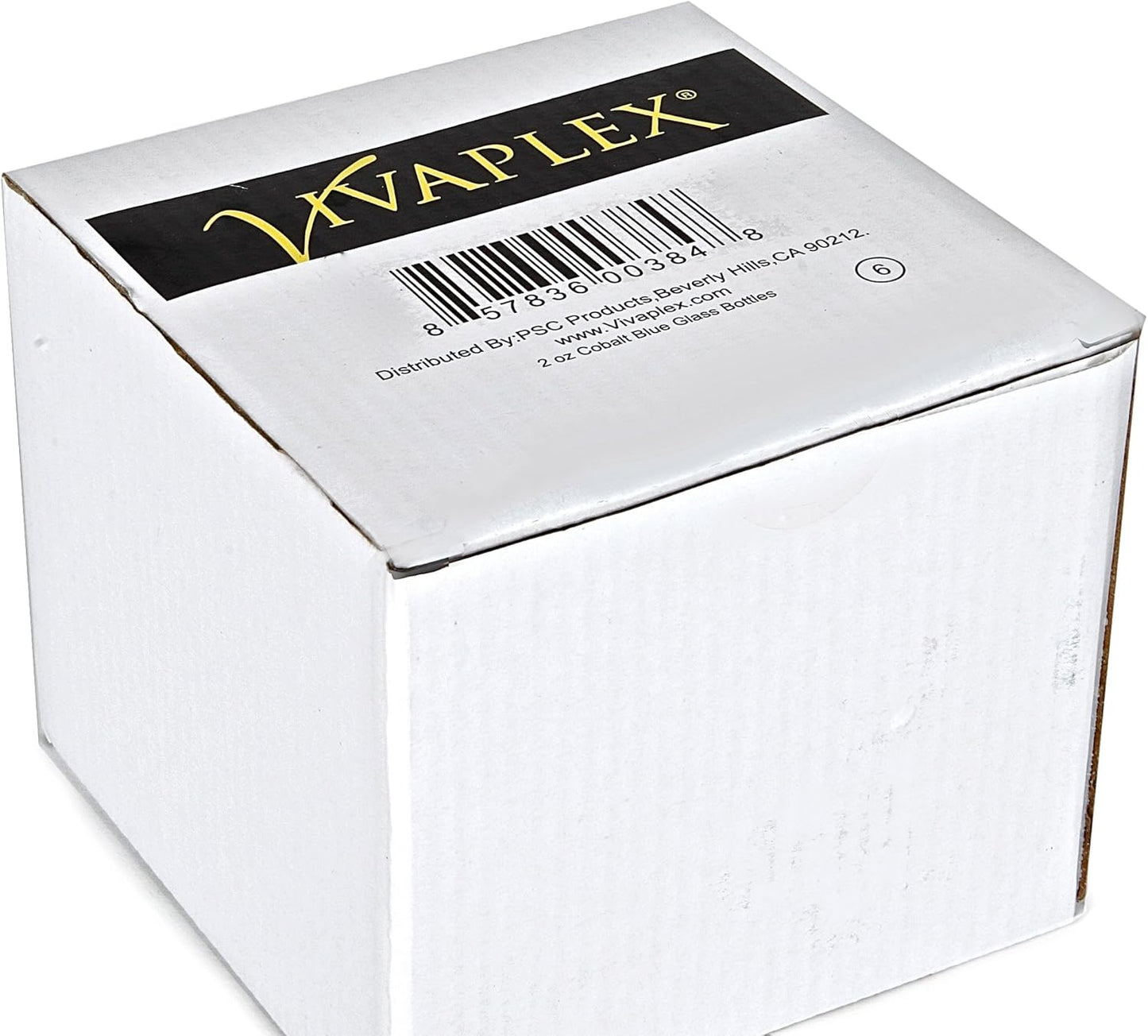 Vivaplex 6, Cobalt Blue, 2 oz Glass Bottles, with Black Fine Mist Sprayers