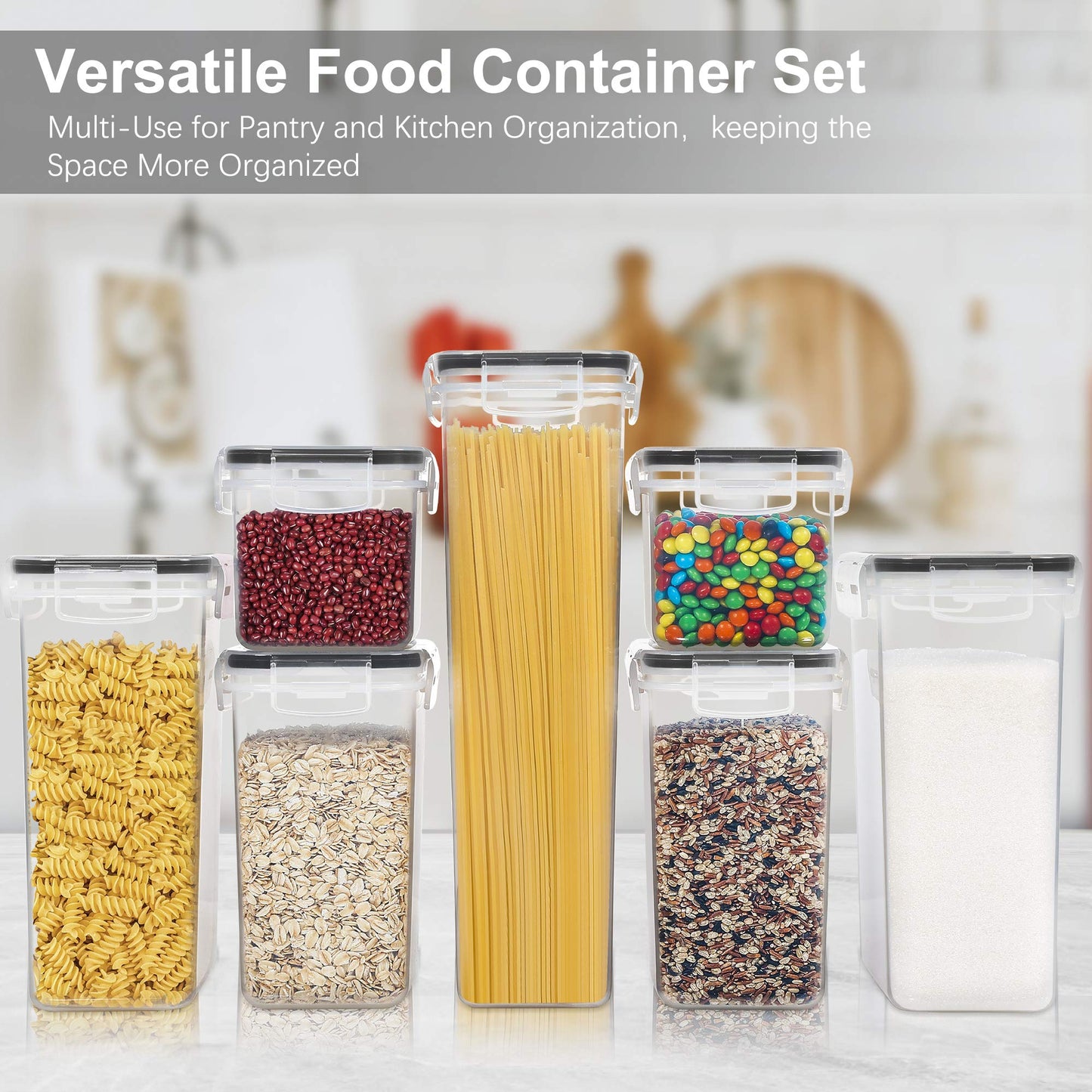 PANTRYSTAR Airtight Food Storage Containers with Lids, 7 PCS