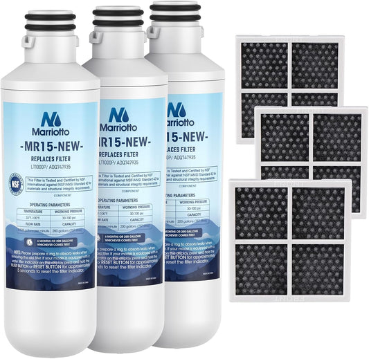 MARRIOTTO Water Filter LT1000PC Replacement for Refrigerator and LT120F ADQ73334008 Fresh Air