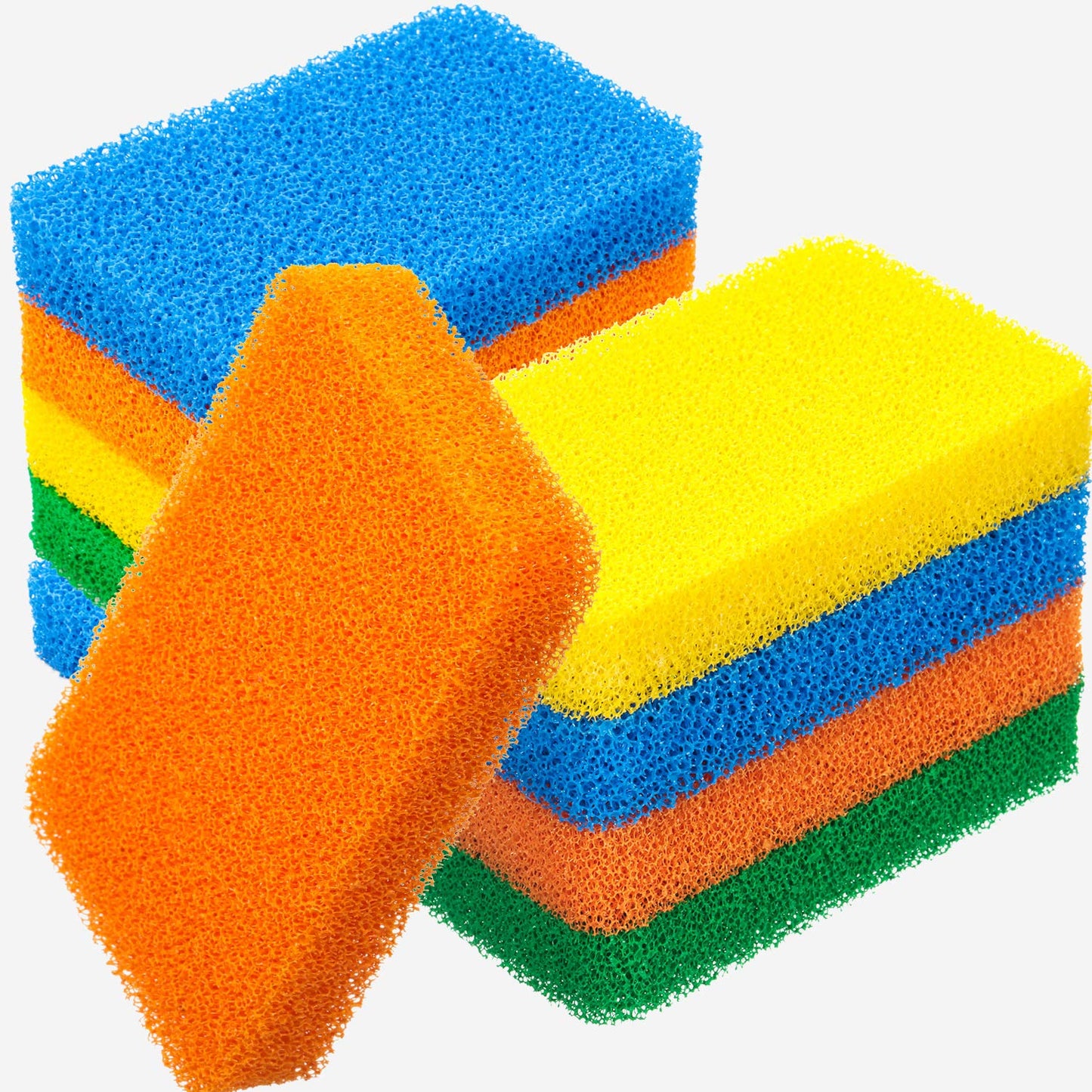 Patelai 10 Pcs Silicone Sponge for Dishes, Kitchen Silicone Dish Scrubber
