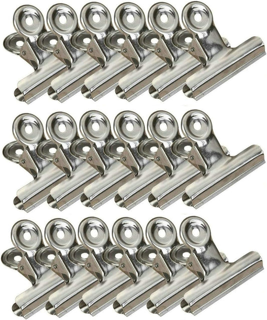 18 Pack Stainless Steel Chip Bag Clips Heavy Duty Food Bags Clamp Clips for Kitchen Office School (3In)
