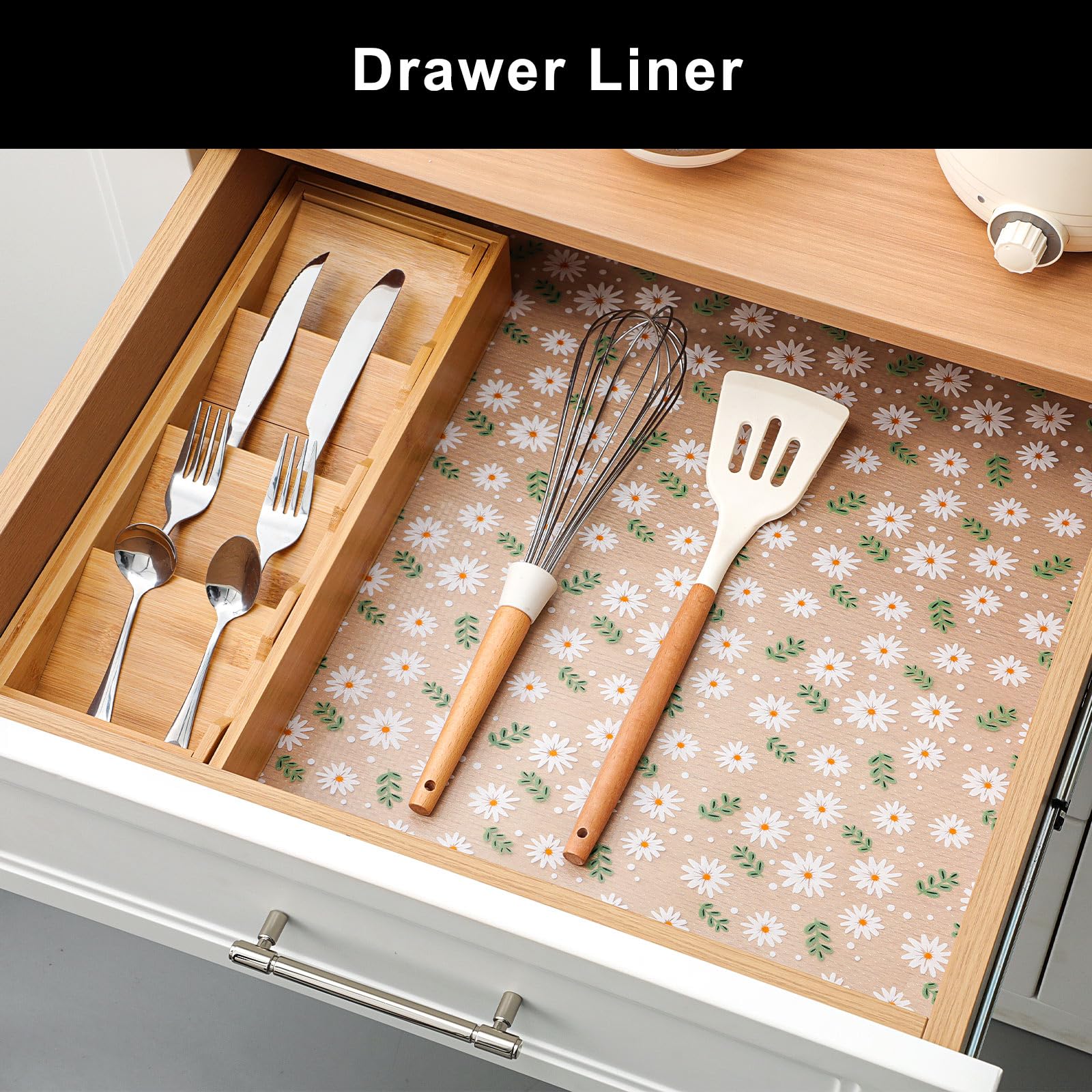 Cooyes Shelf Liner – Premium Non-Adhesive Cabinet & Drawer Liner for Kitchen – Waterproof Shelf