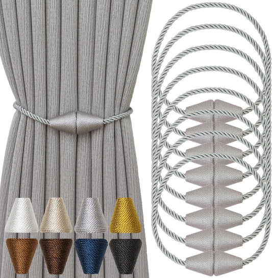 Magnetic Curtain Tiebacks 8 Pack Outdoor Rope Curtain Tie Backs Decorative Window Treatment