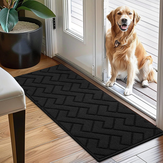 hicorfe Indoor Doormat,Front Back Door Mat Rubber Backing Non Slip Door Mats 20"x48" Absorbent
