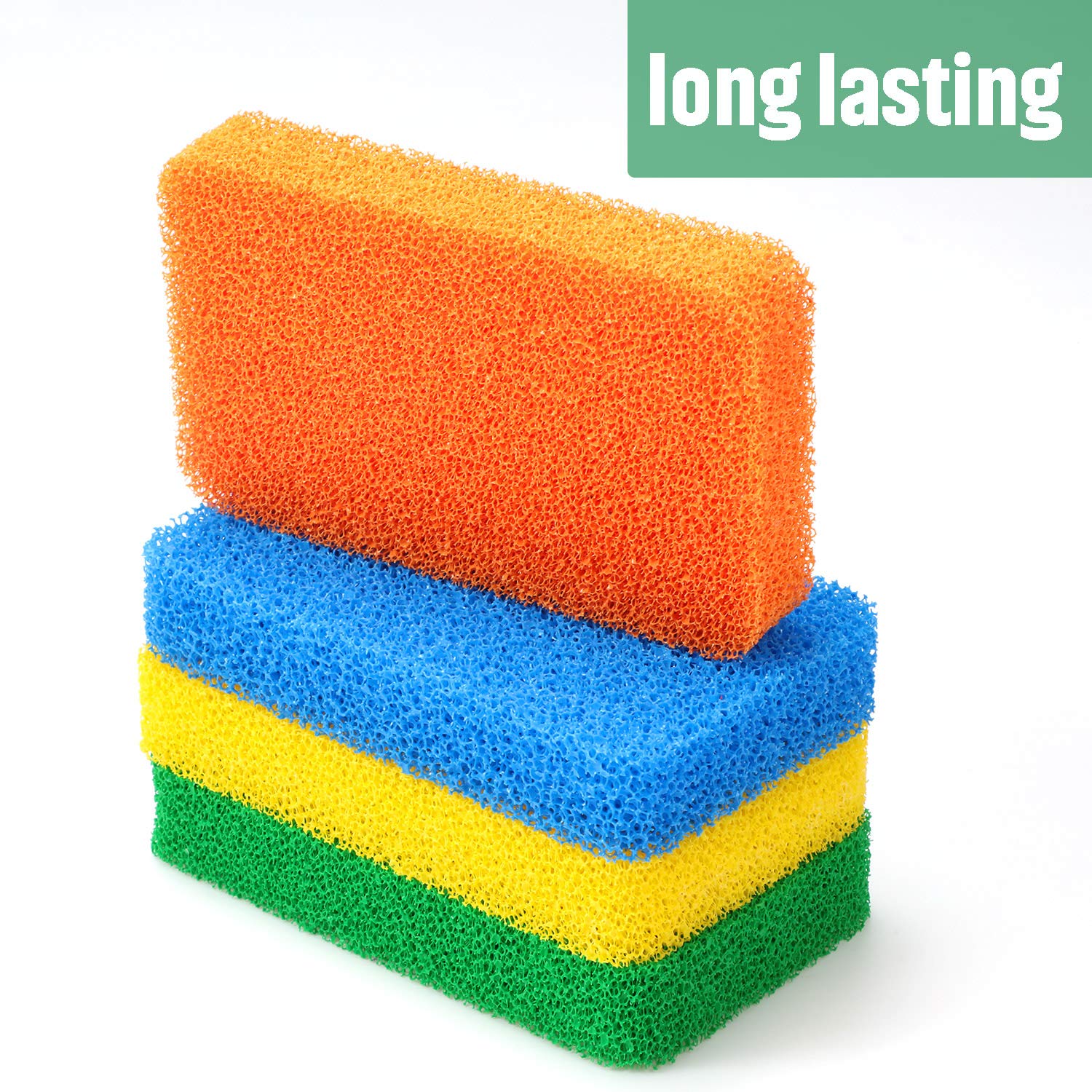 Patelai 10 Pcs Silicone Sponge for Dishes, Kitchen Silicone Dish Scrubber