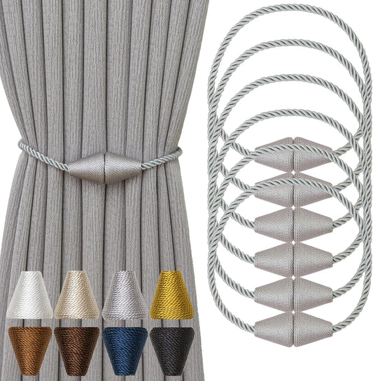 Magnetic Curtain Tiebacks 6 Pack Outdoor Rope Curtain Tie Backs Decorative Window Treatment