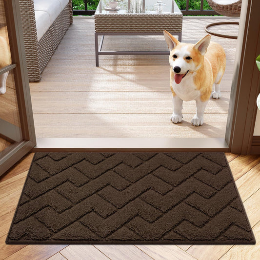 hicorfe Indoor Doormat, Welcome Door mat, Non Slip Door Mats 20"x31.5" Absorbent Resist Dirt