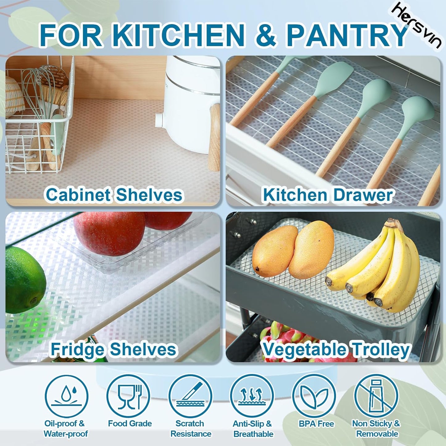 Shelf Liners 10 in x 20 ft EVA Drawer Mats, Non-Adhesive Cupboard Protector, Kitchen Cabinet Lining Fridge Liner (Clear Crossed Stripe, 25.4x610cm)