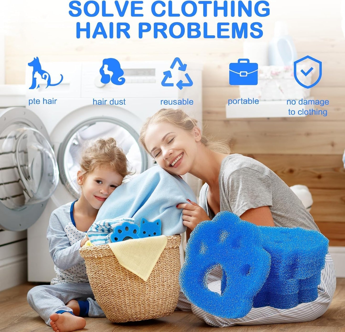 Reusable Pet Hair Remover for Laundry, Effective Cat & Dog Hair Catcher for Washer & Dryer, Lint and Fur Remover for Clothes, Bedding, Safe and Durable for All Fabrics (6)