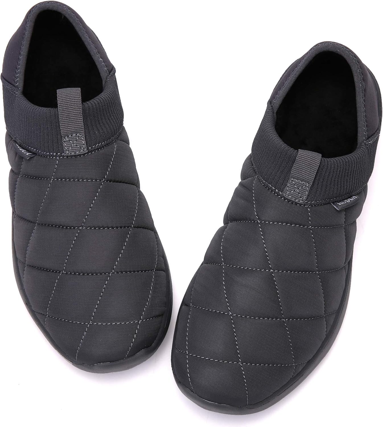 KUBUA Slippers for Men and Womens Indoor House Shoes Plush Slip on Outdoor Garden Loafers