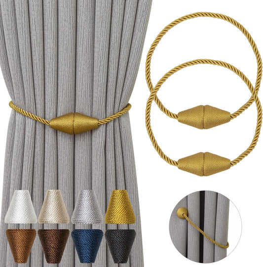Magnetic Curtain Tiebacks 2 Pack Outdoor Rope Curtain Tie Backs Decorative Window Treatment