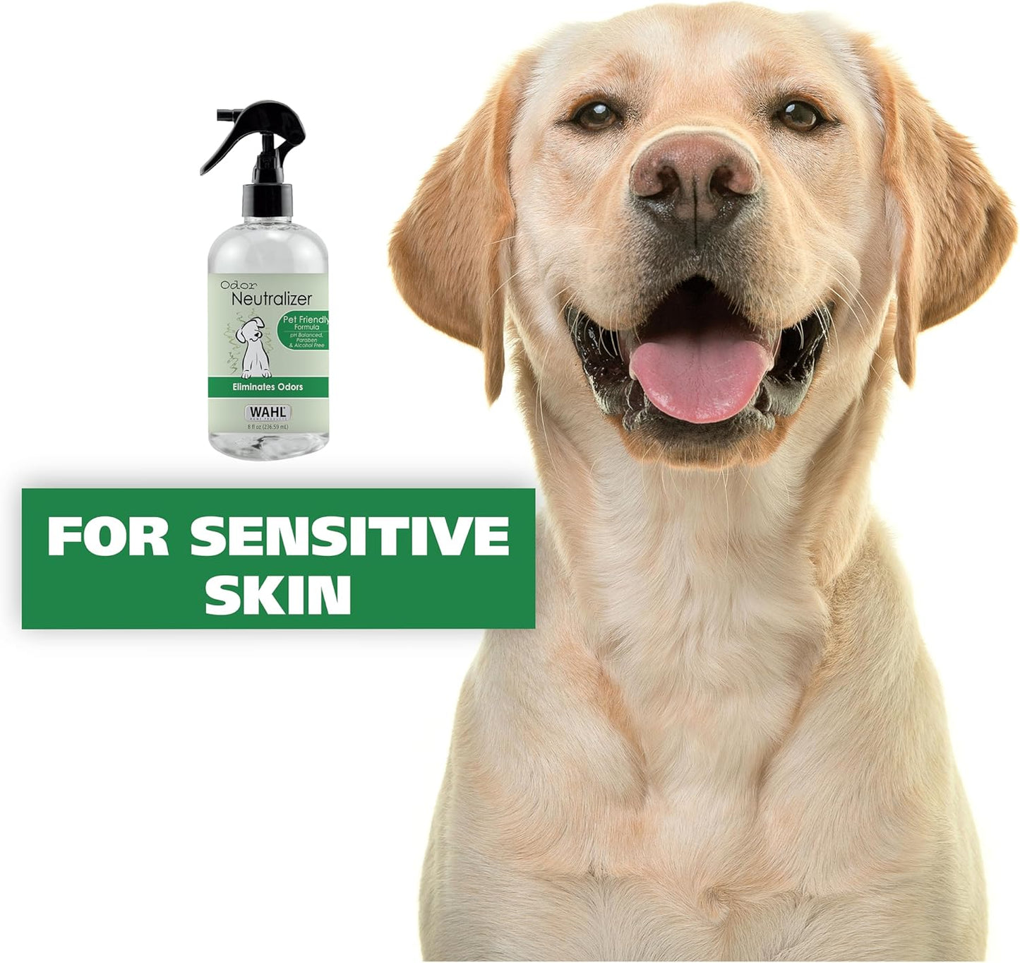 Wahl USA Scent Free Pet Odor Neutralizer Spray for Dog's Skin and Coat - Perfect for Between Baths – 8 oz – Model 820012