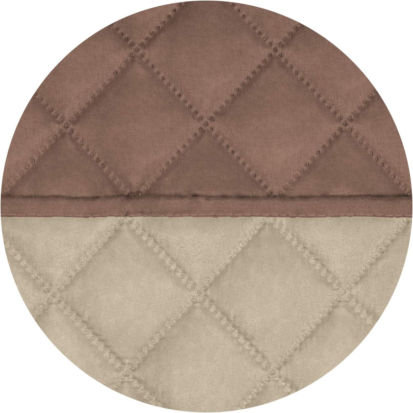 PureFit Reversible Quilted Sofa Cover, Water Resistant Slipcover Furniture Protector, Washable Couch Cover with Non Slip Foam and Elastic Straps for Kids, Dogs, Pets (Large, Brown/Beige)