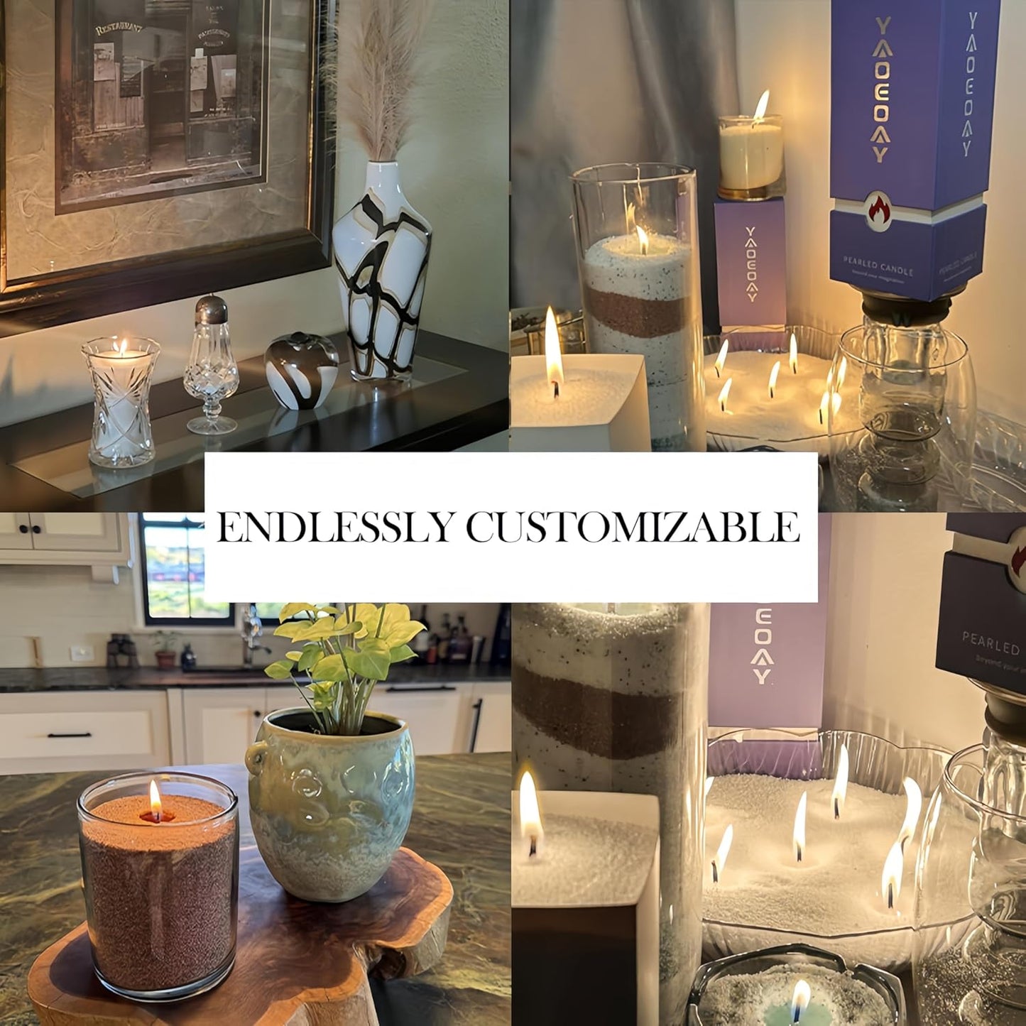 Pearl Candle 18 oz. Long-Lasting Fragrance (up to 120 Hours) - Includes 30 refillable Wicks