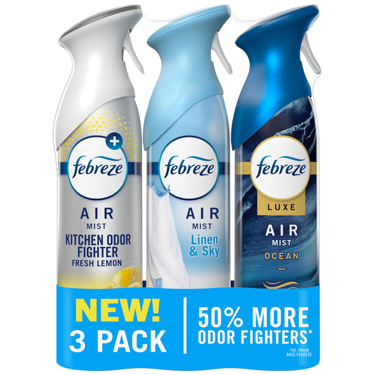 Febreze Air Mist, Air Freshener Spray, Odor Fighting Room Spray, Deodorizer for Home Bathroom