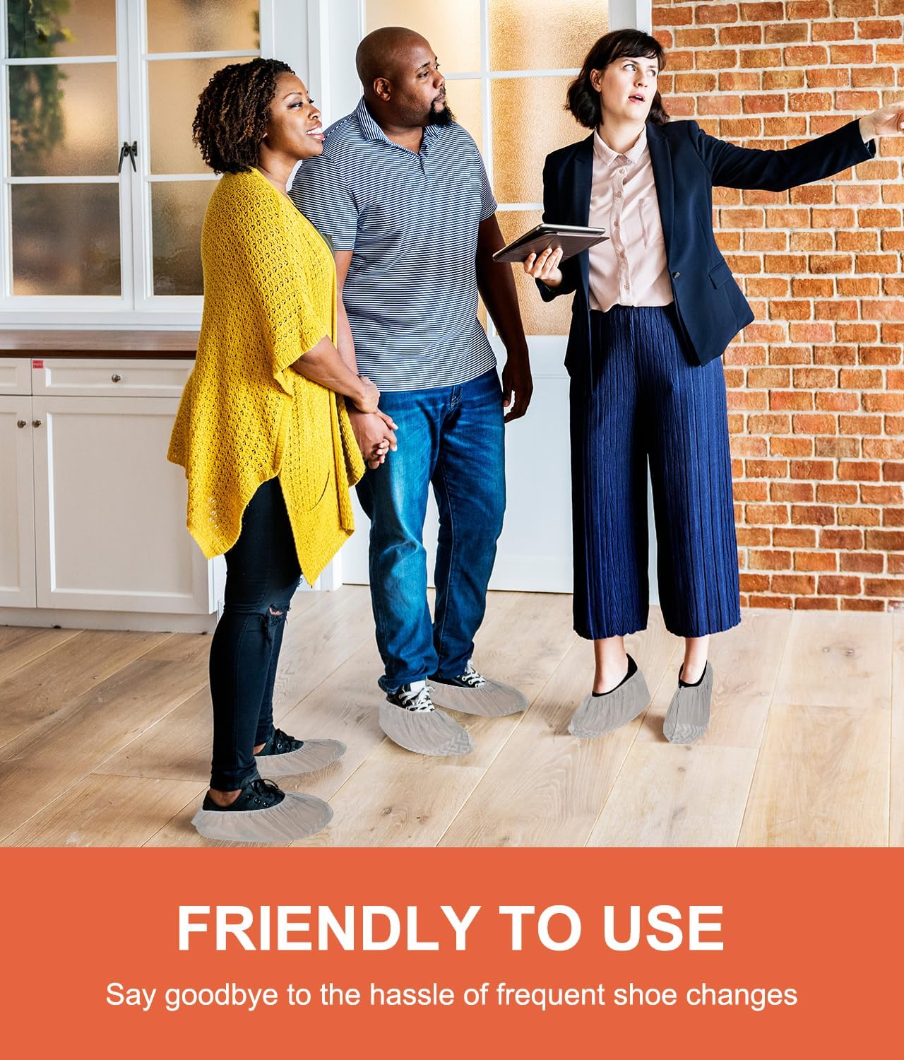 Shoe Covers Disposable 60 Pack, Non-Woven Booties for Shoes Covers,Durable Non Slip Shoe Protectors for Indoors, Breathable & Stretchable Fit for Most Sizes –Protector for Home, Real Estate, Work