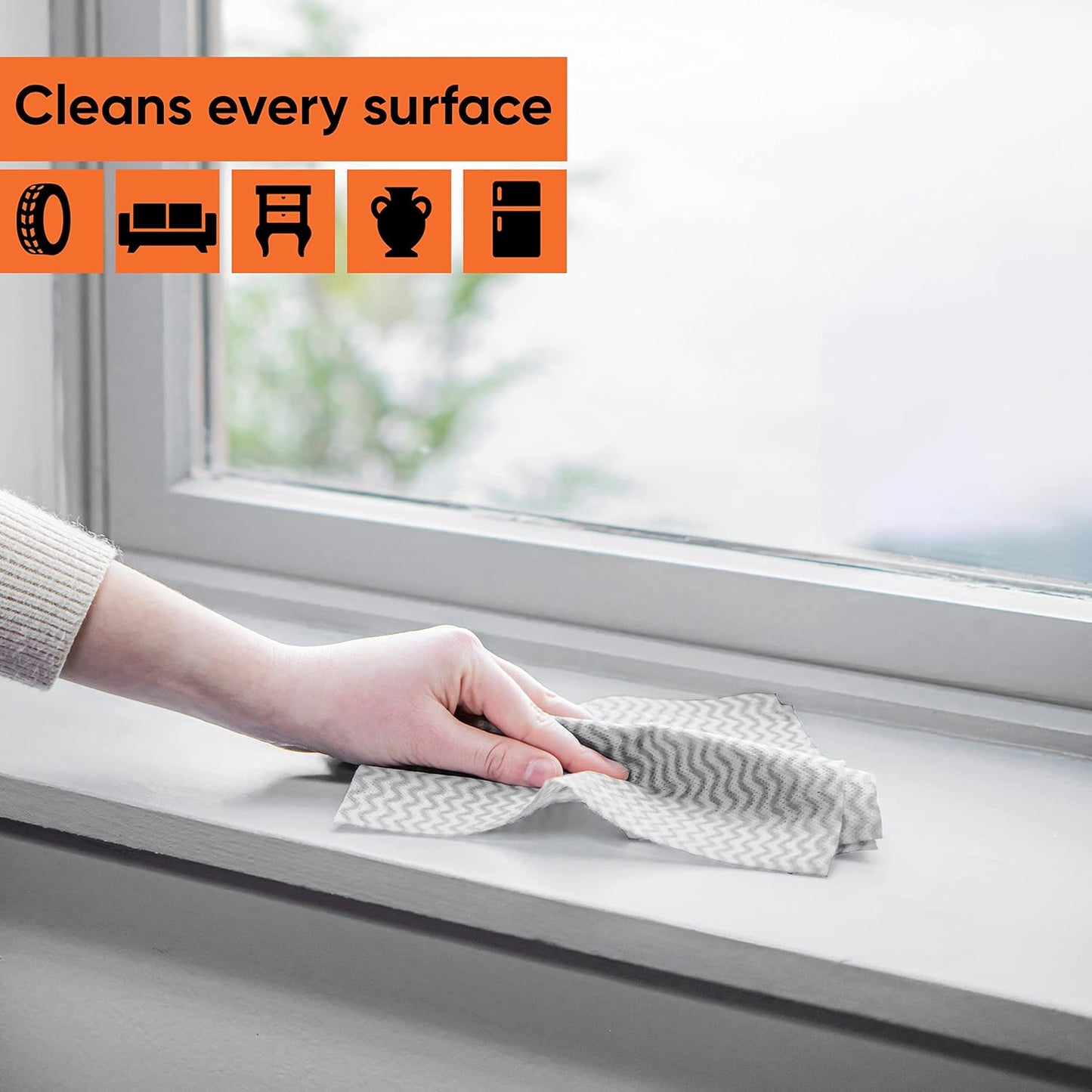 Superio Handy Wipes For Kitchen Multi-Purpose Heavy-Duty Reusable Cleaning cloth for house, Bathroom, and office. Disposable Dish Towel (15 Grey)