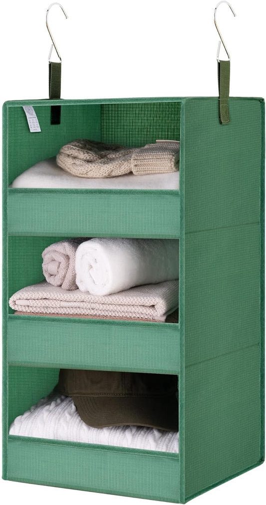 GRANNY SAYS 3-Shelf Closet Organizers and Storage, Foldable Hanging Closet Organizer, Hanging