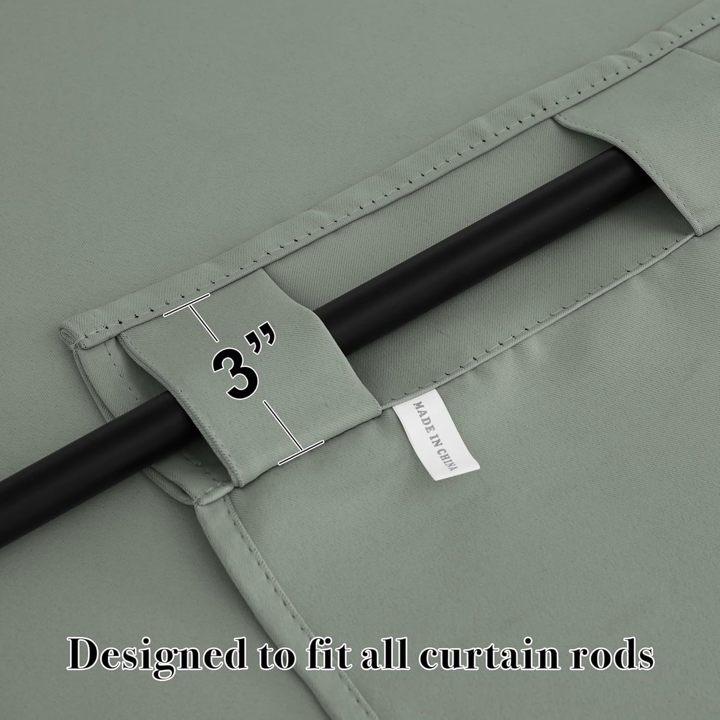 RYB HOME Small Window Curtains, Blackout Privacy Thermal Insulating Drapes for Bedroom Bathroom Basement Cafe Classroom Short Window Decor, W34 x L45, Sage Green, 2 Panels