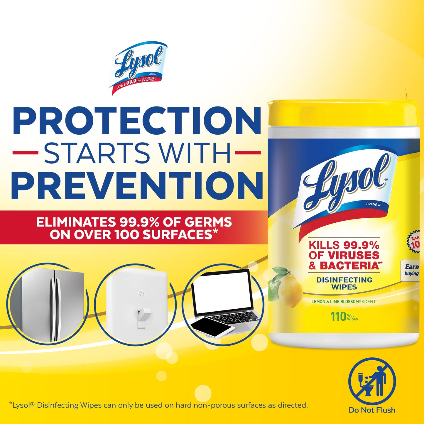 Lysol Disinfectant Wipes, Multi-Surface Antibacterial Cleaning Wipes, For Disinfecting and