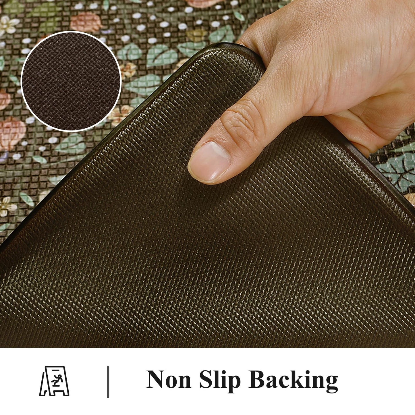 Collive Kitchen Mats for Floor, Kitchen Rugs Sets of 2 Non Slip Washable