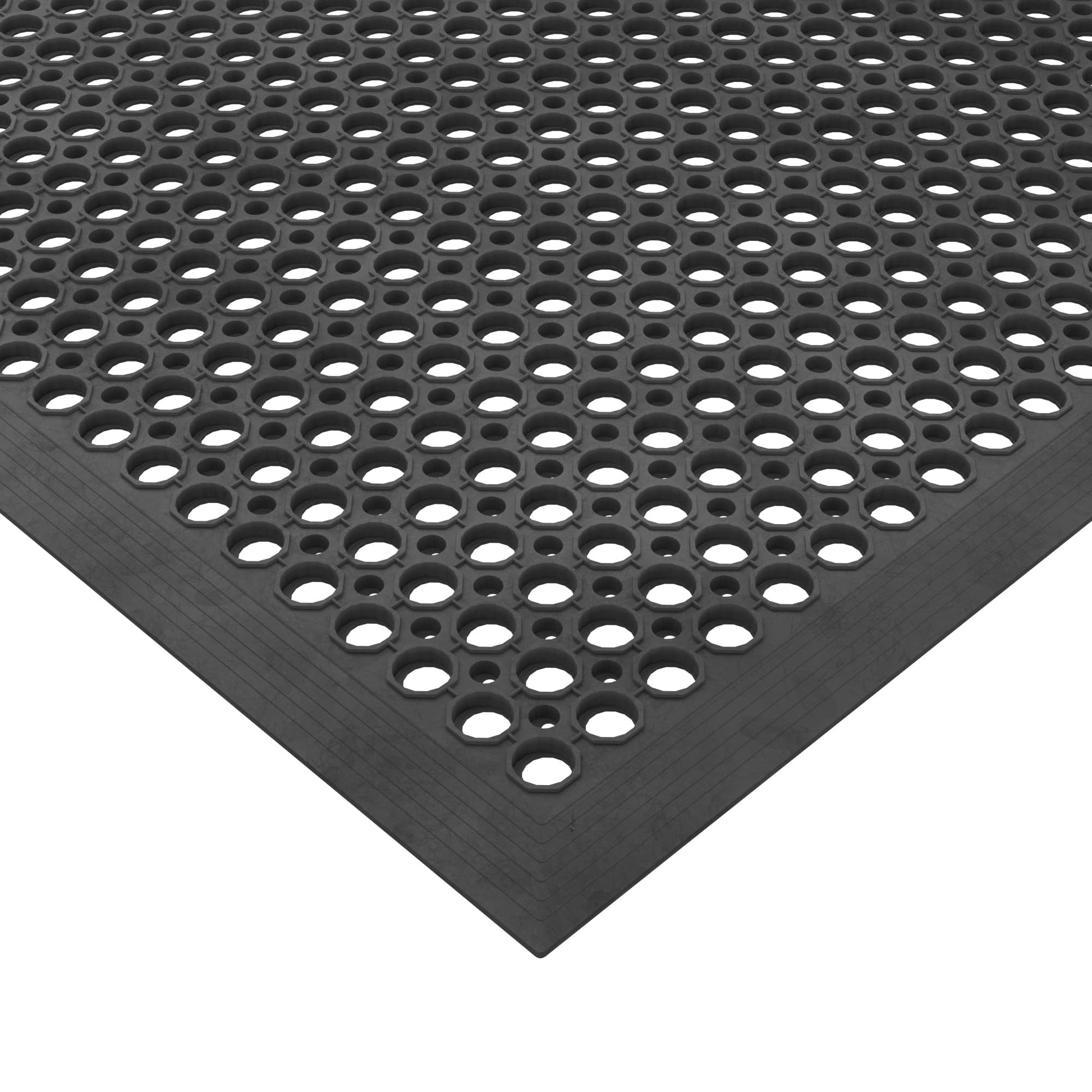 Ottomanson Heavy Duty Rubber Floor Mat – Non-Slip, Waterproof, Easy to Clean – Anti-Fatigue Mat for