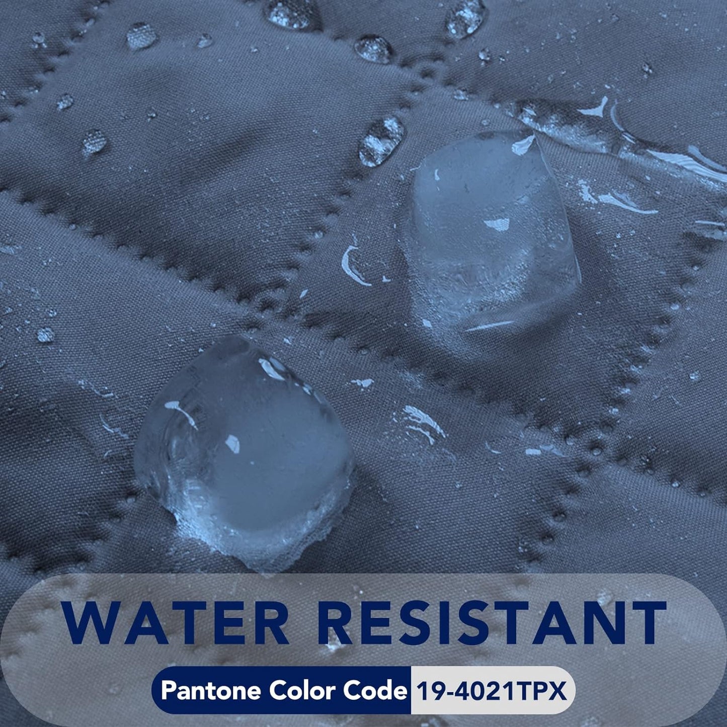 PureFit Reversible Quilted Sofa Cover, Water Resistant Slipcover Furniture Protector, Washable Couch Cover with Non Slip and Elastic Straps for Kids, Dogs, Pets (Loveseat, Dark Blue/Light Blue)