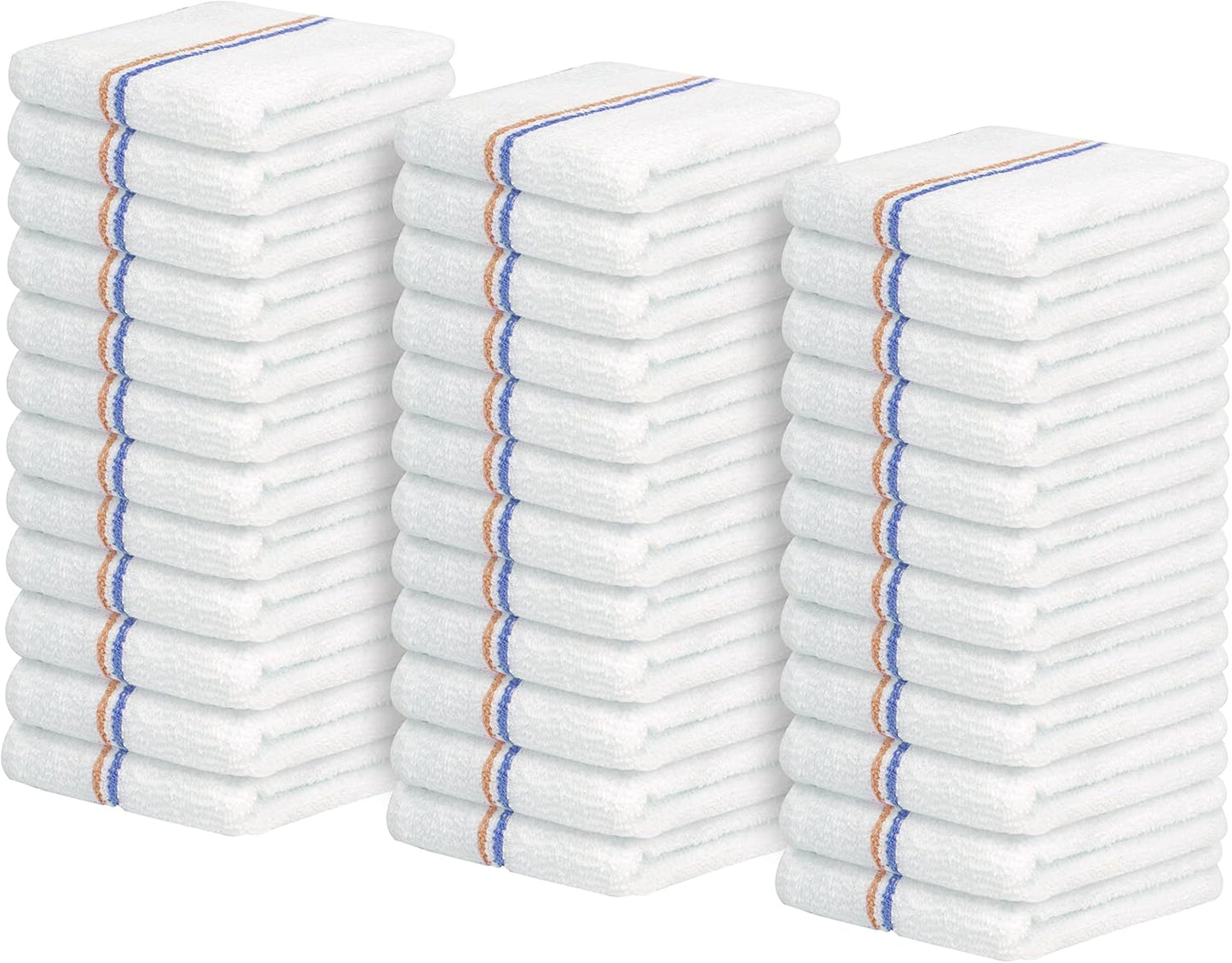 Avalon Towels Terry Bar Mop Towels (Value Pack of 36) Size 16"x19" – Absorbent and Durable, Multipurpose Cleaning Rags, Cotton Cleaning Cloths, Terry Cloth Rags, Reusable Shop Rag