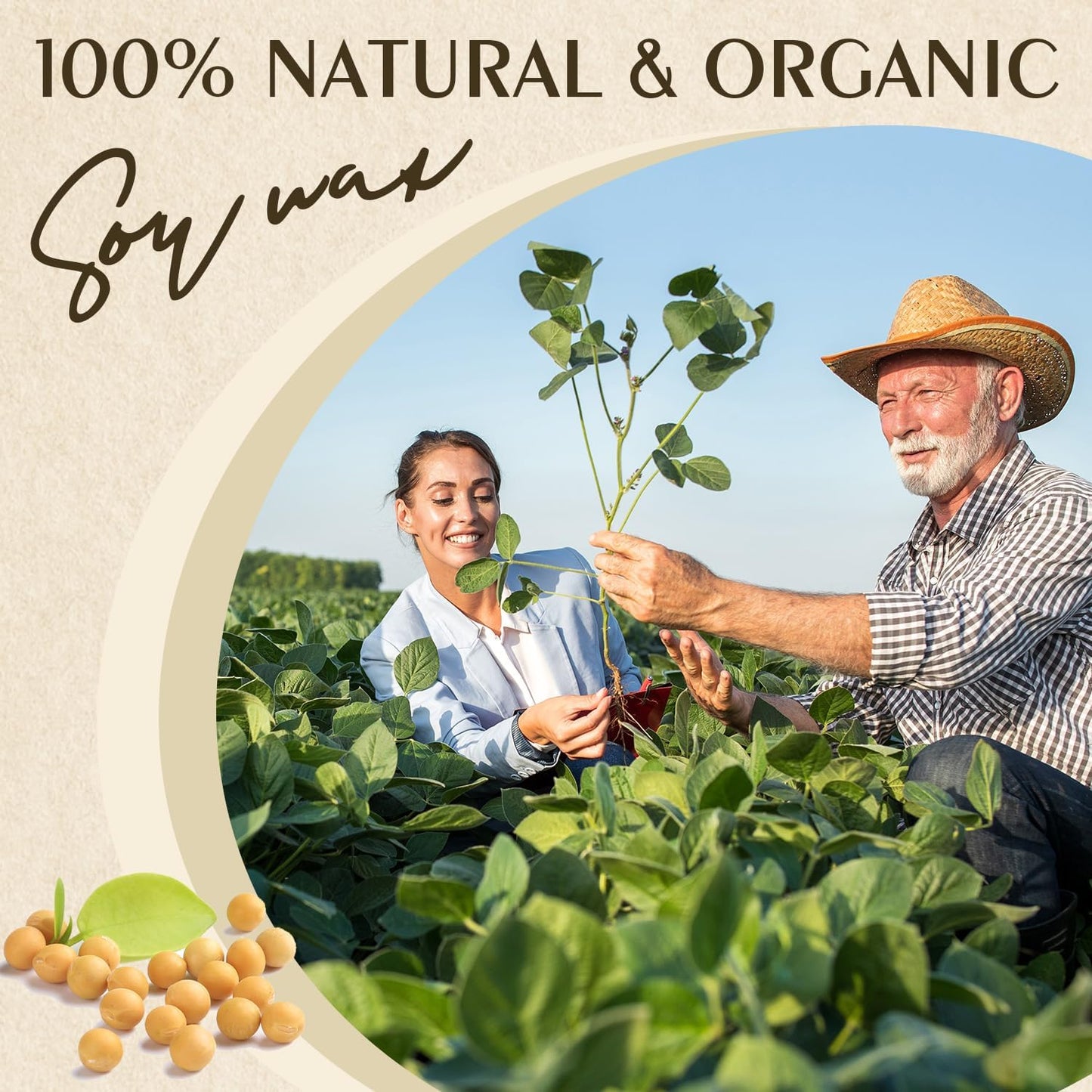 Soy Wax, Waxcanpy Natural Candle Wax, Organic Soy Wax for Candle Making from Farm, No Additives, Harmless and Pure (20lb)