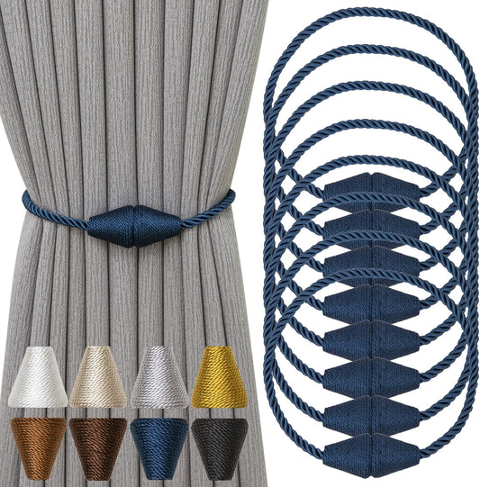 Magnetic Curtain Tiebacks 8 Pack Outdoor Rope Curtain Tie Backs Decorative Window Treatment