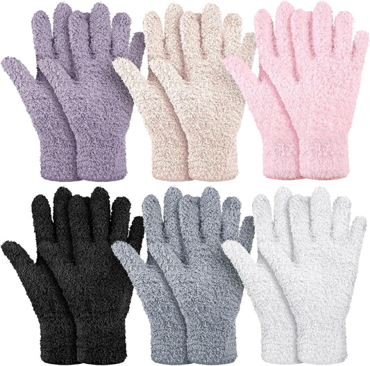 Bencailor 6 Pairs Microfiber Dusting Gloves, Dusting Cleaning Gloves Microfiber Gloves for Plants