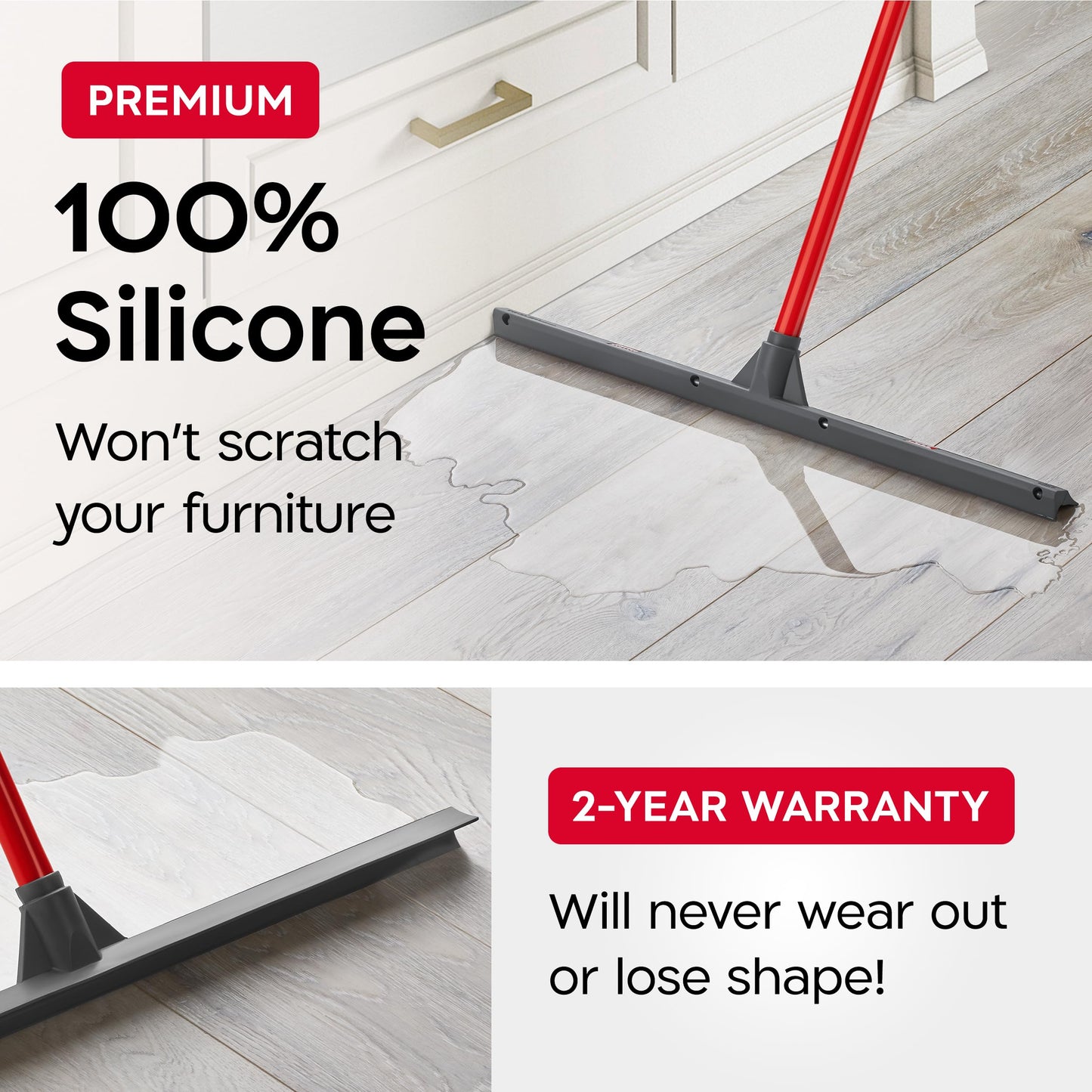 Tyroler Floor Squeegee Heavy Duty 24" | Floor Squeegee for Concrete Floors