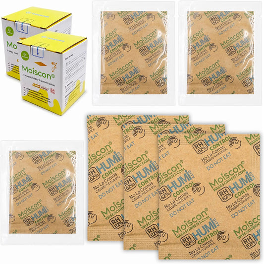 30 Pack 62% RH 8 Gram Two-Way Humidity Control Packs for Storing 1 oz, Size 8 Moisture Control