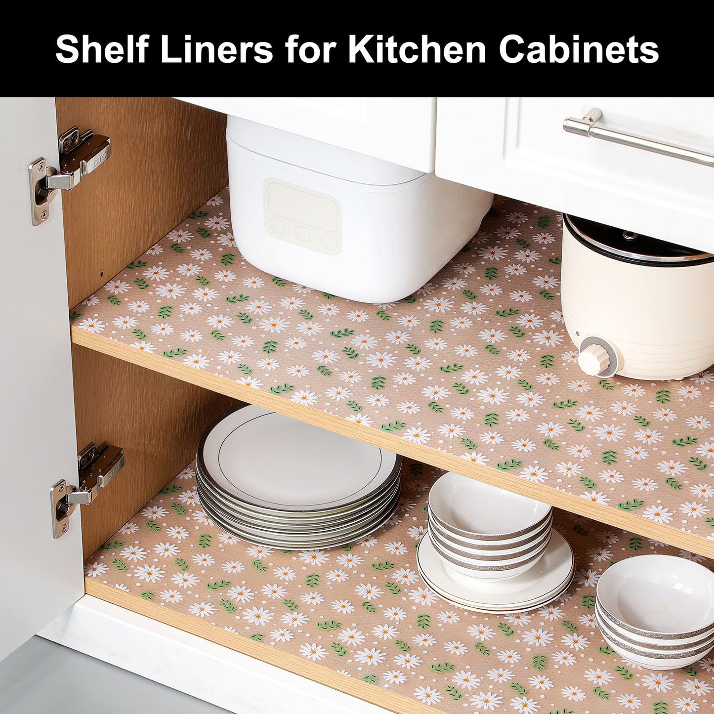 Cooyes Shelf Liner – Premium Non-Adhesive Cabinet & Drawer Liner for Kitchen – Waterproof Shelf