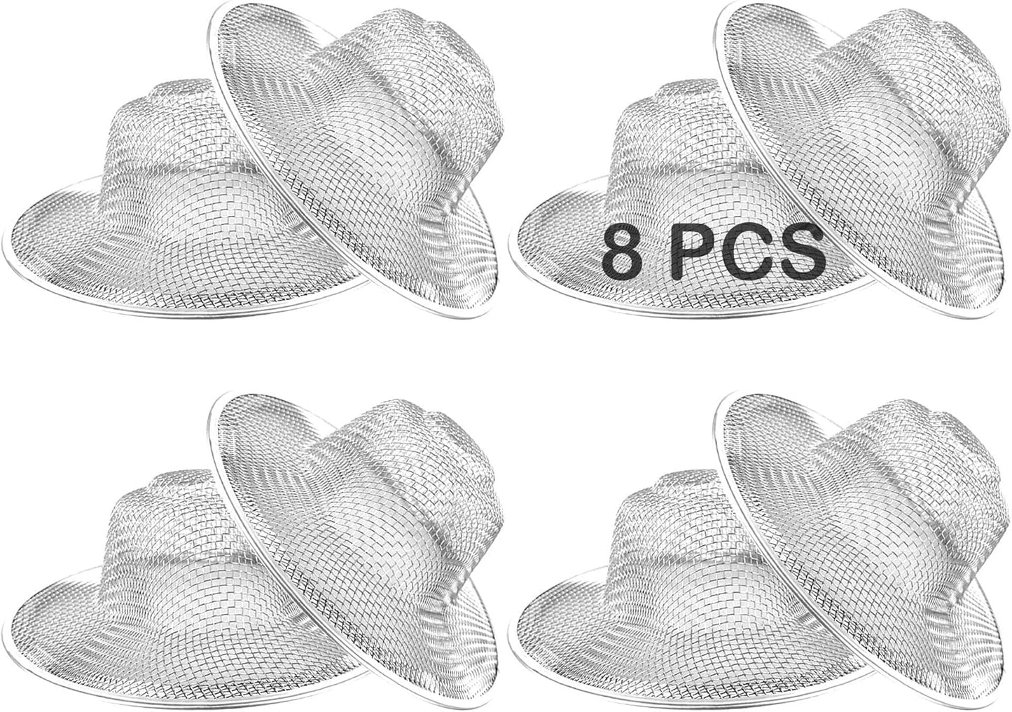 8PCS Metal Mesh Kitchen Sink Strainer, 3.54" Stainless Steel Slop Basket Filter Trap, Mesh Sink Drain Strainer Kitchen, Hair Basket Drain - Fits Most Kitchen Bathroom Sinks Shower Floor Drain
