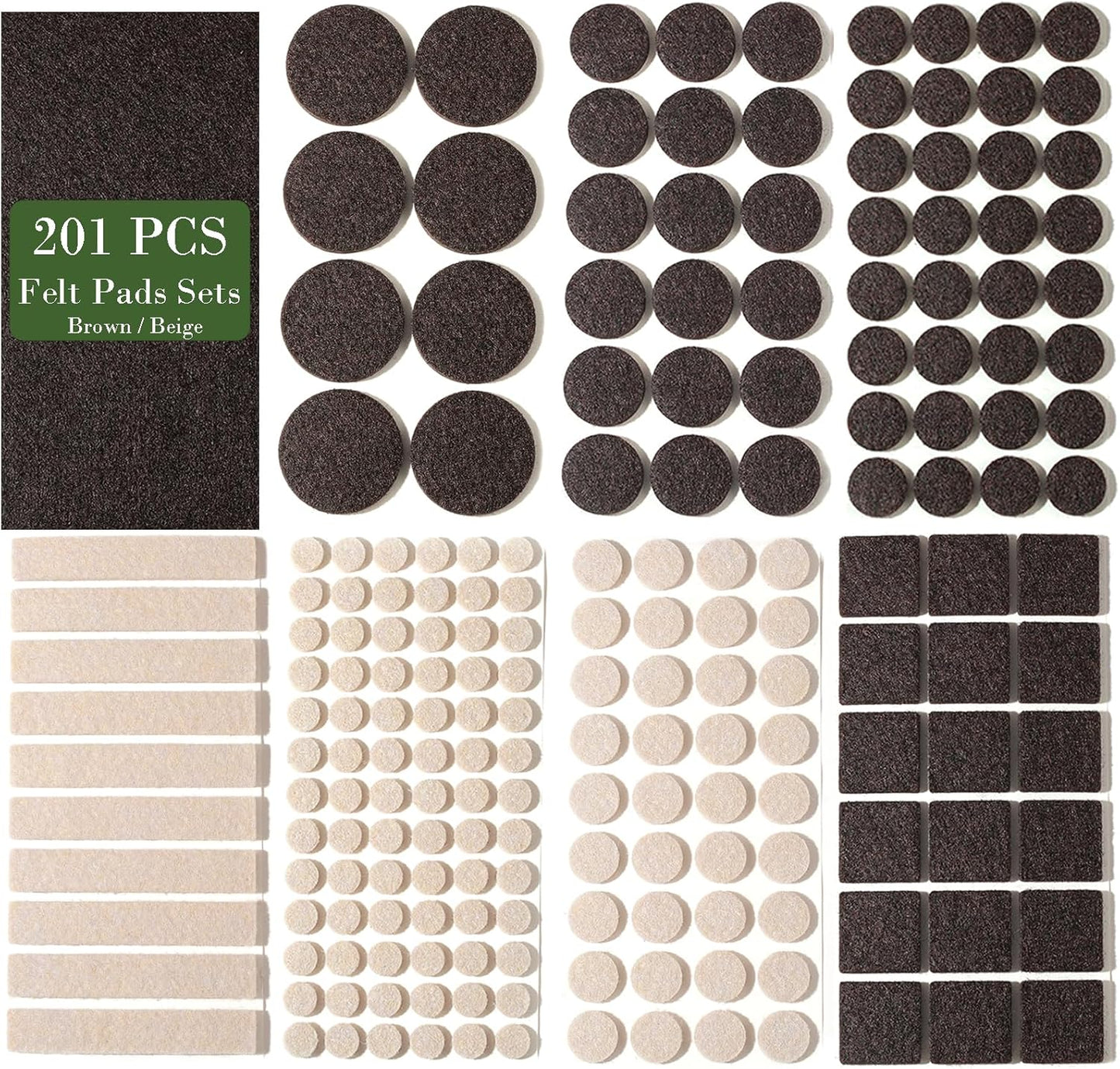 Fursafe&Q Felt Furniture Pads, Furniture Felt Pads for Hardwood Floors -Self Adhesive Chair Leg