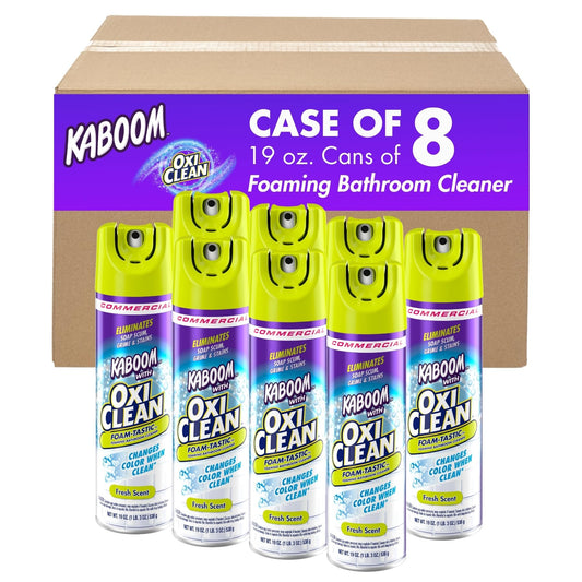 Kaboom 5703700071CT Foamtastic Bathroom Cleaner, Fresh Scent, 19 oz Spray Can