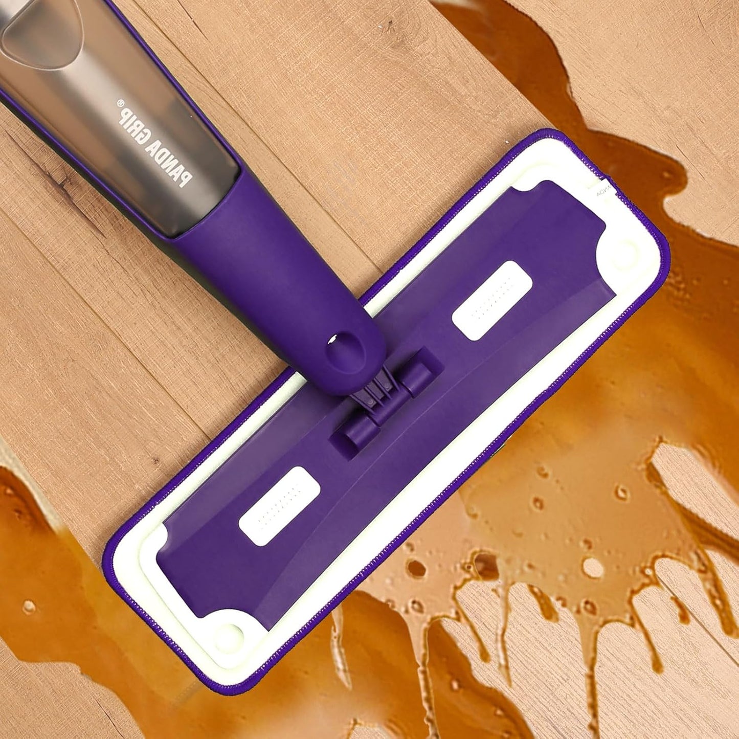 18 inch Mop Pads Refills, 3 Pack Microfiber Reusable Replacement Mop Pads Flat Replacements Heads for Wet Or Dry Floor Cleaning and Scrubbing, Blue & Purple Cloth