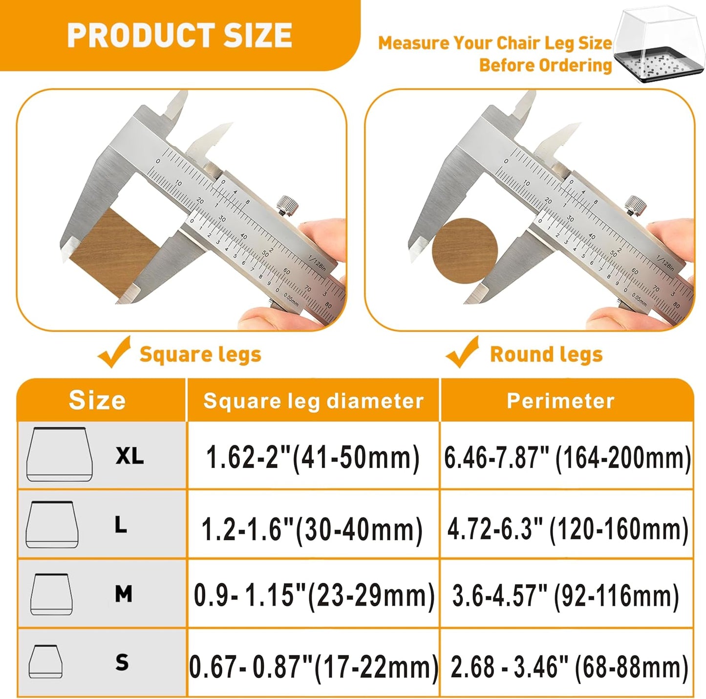 Furniture Sliders,24 PCS Chair Leg Sliders for Carpet, Furniture Movers Sliders, Carpet Chairs Furniture Glides, Floor Protectors, Carpet Moving Sliders Easily Move. (Clear, Fit:0.9-1.15")