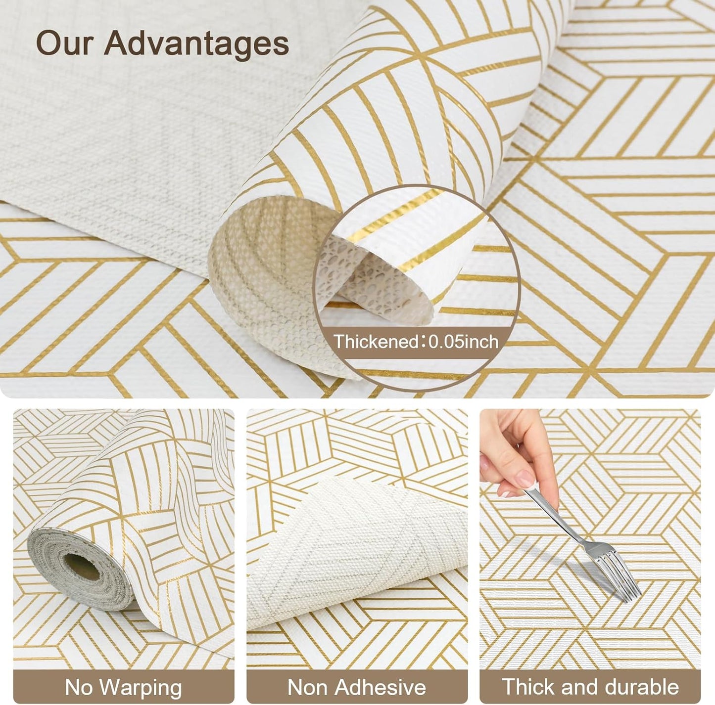 OcePor Non-Adhesive Drawer and Shelf Liner 12IN x 30FT,Non Slip Cabinet and Cupboard Liner, Kitchen Cabinet Liners for Shelves, Waterproof Drawer Shelf Liners for Cabinets/Bathroom Cupboard