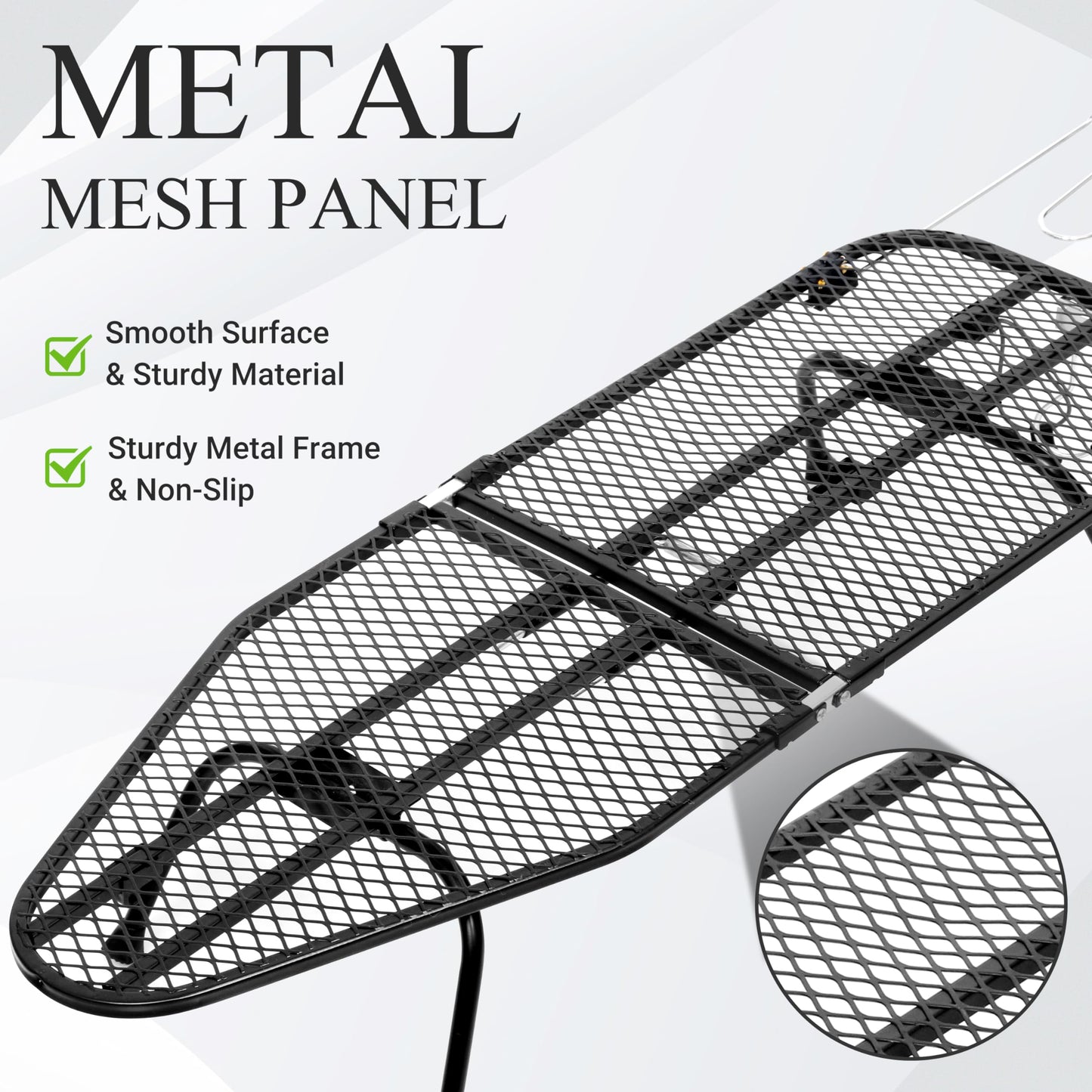 ZOES HOMEWARE Metal Mesh Panel Tabletop Ironing Board | Foldable Iron Board | Heavy Duty Small Iron
